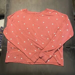 Crop top long sleep shirt